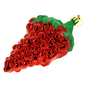 Декоративное украшение 13х8см Виноград красный пластик PC04174R 000000000001192080