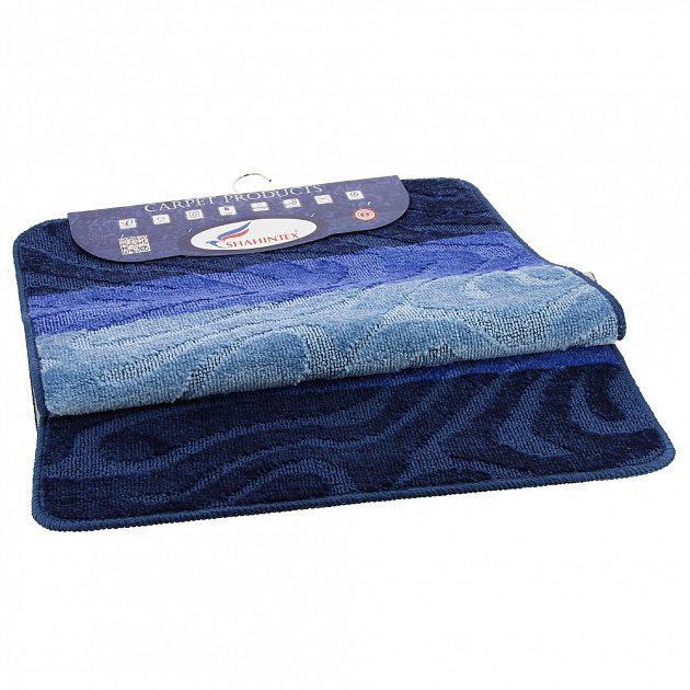 Набор ковриков для ванной PP MIX темно-синий,  2 шт. 000000000001176916
