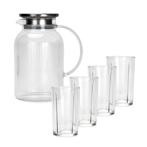 Набор для питья GARBO GLASS (кувшин 1,7л/стакан 215мл-4шт) стекло 000000000001217350