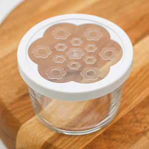 BASIC Контейнер 220мл 8,5х8,5х6см PASABAHCE белая крышка стекло 000000000001210197