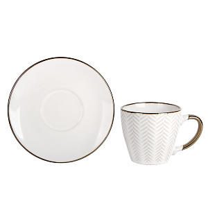 Набор чайный 12 предметов (чашка 220мл-6шт/блюдце-6шт) Bianco подарочная упаковка керамика 000000000001218525