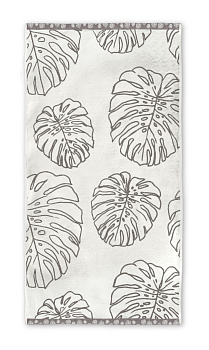 Полотенце DE'NASTIA 70х130см ТРОПИКИ молочный/серый D000136 000000000001177490
