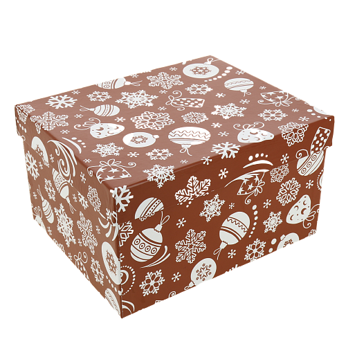 Коробка подарочная 230x190x130мм РУТАУПАК Елочные игрушки прямоугольная 000000000001208354