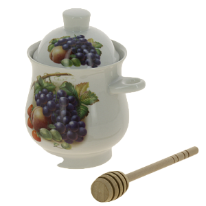 Баночка для меда с ложкой Ягоды подарочная упаковка 102-05025 000000000001177774