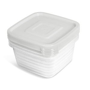 Набор контейнеров 3шт 450мл MARTIKA Унико для СВЧ квадратный 000000000001151805