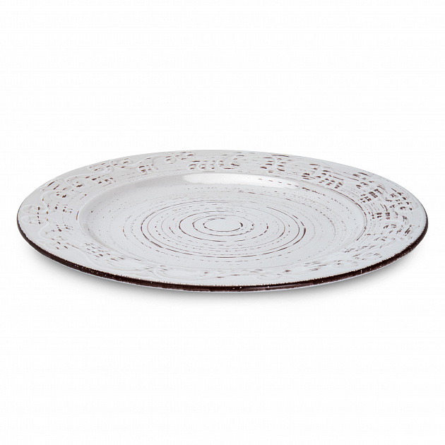 Тарелка обеденная 26см LUCKY ажур белый керамика PJ-S18-43-1RZ 000000000001223599