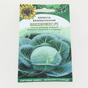 Семена Капуста Экспресс F1 белокачанная 0,5г Р (ссс)ЛИДЕР ПРОДАЖ! УТ000005378 пакет 000000000001195318