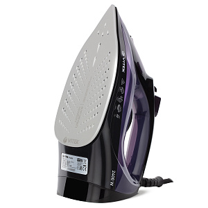 Утюг VITEK VT-8316 2400ВТ паровой удар вертикальное отпаривание фиолетовый керамическая подошва 000000000001204416