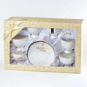 Набор чайный 12 предметов (чашка 220мл-6шт/блюдце-6шт) BALSFORD Грация Клио подарочная упаковка фарфор 000000000001193993