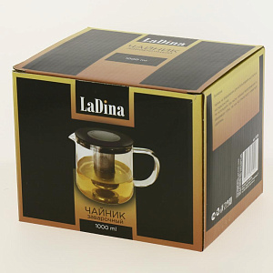 Чайник заварочный 1000мл стекло 12230 000000000001191001