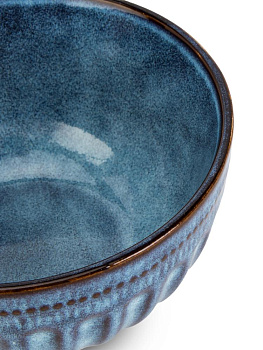 Салатник 14см синий керамика 000000000001227203