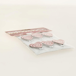 Декор Сердца на прищепке 6шт 3-0071 000000000001184954