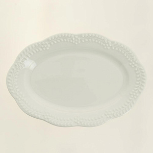 Блюдо овальное 25см TULU PORSELEN BUSRA белый фарфор 000000000001208260