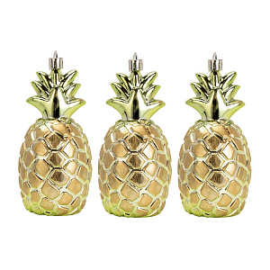 Декоративное украшение Набор 3шт 12,5см Ананас серия Мятная пластик 000000000001224127