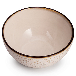 Салатник 13см Жемчуг полоса глазурованная керамика 000000000001217649