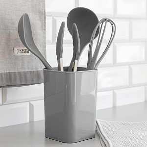 Органайзер для кухонных принадлежностей 11х16,5см DE'NASTIA квадрат серый пластик 000000000001219646