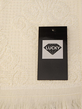 Полотенце кухонное 30х60см LUCKY молочный жаккард-махра хлопок 100% 000000000001225111