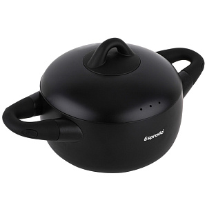 Кастрюля с крышкой 4л ESPRADO Bola антипригарная индукция черный алюминий 000000000001222746