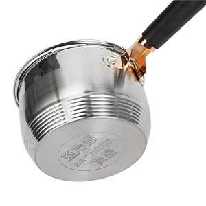 Ковш с крышкой 1,8л SERVITTA Nero Rosa нержавеющая сталь 000000000001220012