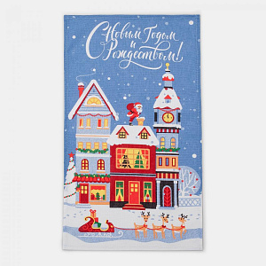 Полотенце 35х60см ДОЛЯНА С Рождеством 100% хлопок 160г/м2 000000000001208905