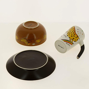 Н-р посуды 3шт тарелк190мм+сал-к135мм+ кружка280мл пд/уп Вес.реб KR-SCB002S-1140A 000000000001186365