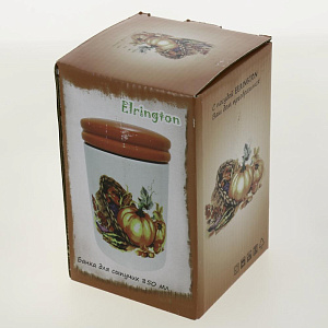 Банка для сыпучих продуктов 850мл ELRINGTON ТЫКВА с крышкой ПУ керамика 000000000001206074