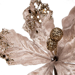 Декоративное украшение цветок 16 см золотой 000000000001225529