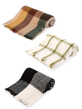 Плед 127х152см Woven Blanket Throw клетка акрил полиэстер 000000000001232269