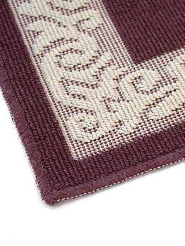 Коврик универсальный УЗОР1 50х80см, 100%хб бордовый, Турция M000074 000000000001199797