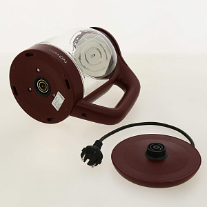 Чайник электрический 1,8л LUAZON HOME LSK-1809 1500Вт подсветка красный стекло 3894962 000000000001205722