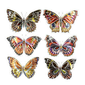 Объемные стикеры Бабочки Room Decoration, золотой 000000000001127315