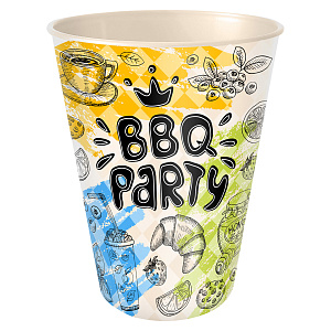 Набор для пикника на 6 персон 37 предметов IDILAND с декором светло-бежевый пластик 000000000001218693