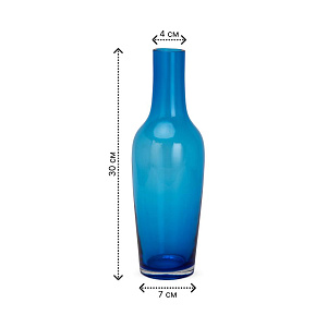 Ваза 30см Grace синяя стекло 000000000001224292