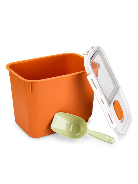 Контейнер для корма для животных 33х23х25см с лопаткой микс полипропилен 000000000001229131