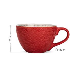 Кружка 420мл в ассортименте керамика 000000000001221740