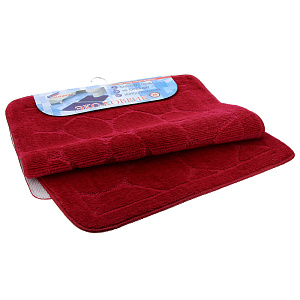 Набор ковриков для ванной ЭКО бордовый, 2 шт. 000000000001176912