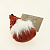 Декоративное украшение Дед мороз с бородой с пайетками 7,5х14см MANDARIN полиэстер 000000000001209337