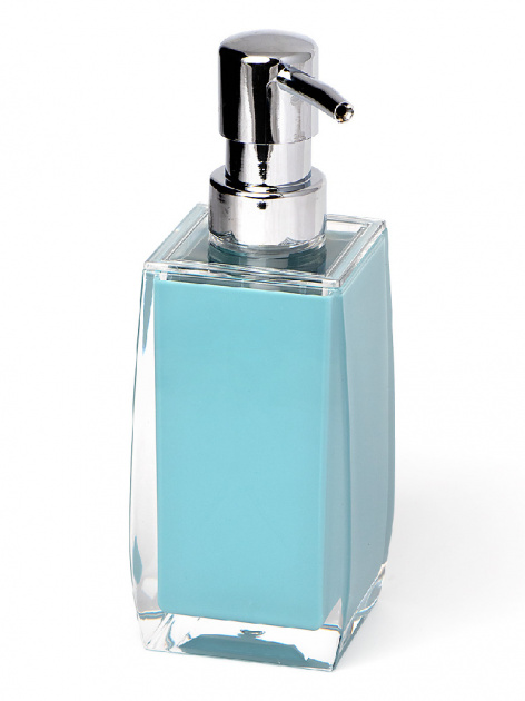 Диспенсер для жидкого мыла DeNASTIA, бирюзовый (четырёхгранный) X000005 000000000001200422