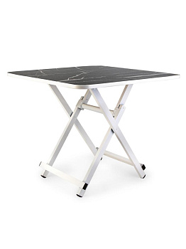 Столик 60х60х52см ST 3D складной мрамор черный железо/МДФ 000000000001227148