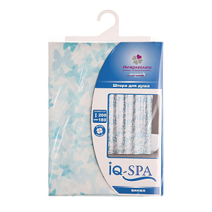 Штора для ванной комнаты IQ-Spa, 180х200 см, ПВХ 000000000001126394