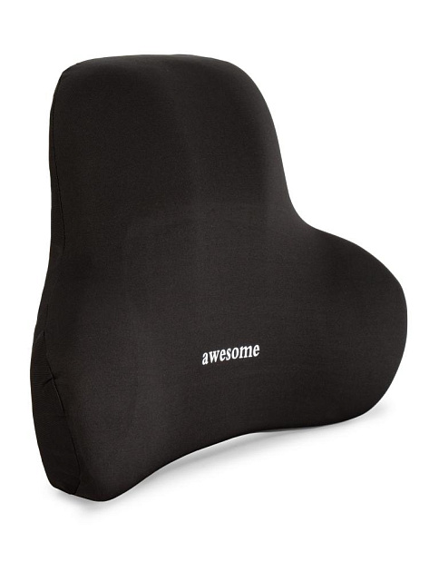 Подушка 43,5х31,5см для спины с эффектом памяти черная полиэстер 000000000001228536