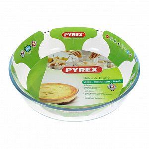 Форма для выпечки 26см PYREX круглая высокий гофро-борт стекло 000000000001011099