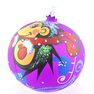 Декоративное украшение 10см Шар 5 БИРЮСИНКА Новогодняя сказка стекло 000000000001179996
