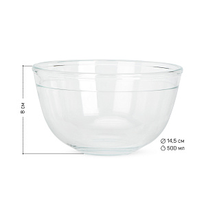 Салатник 14,5см/500мл LUCKY стекло RMCA-0026/LS5801 000000000001215681