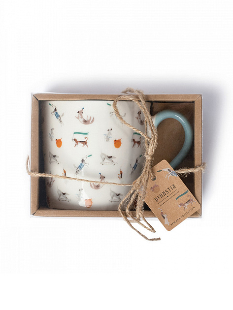 Кружка 370мл DE'NASTIA ZooArt голубой фарфор 000000000001231320