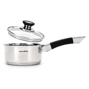 Ковш 1л с крышкой SERVITTA mini нержавеющая сталь 000000000001219092