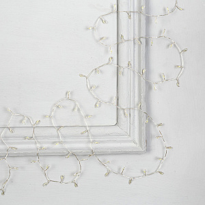 Гирлянда-Мишура 2м 100LED LUAZON LIGHTING IP20 USB РОСА серебристая нить свечение белое фиксинг 000000000001207997