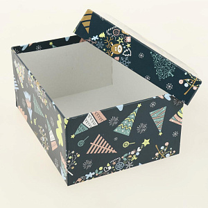 Коробка подарочная 19x15x9см РУТАУПАК В ожидании праздника прямоугольная 000000000001208350