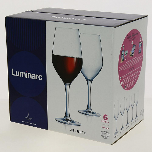 СЕЛЕСТ Набор фужеров для вина 6шт 450мл LUMINARC стекло L5832 000000000001169157