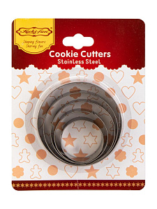 Набор форм для выпечки 5шт круглые нержавеющая сталь 000000000001229083